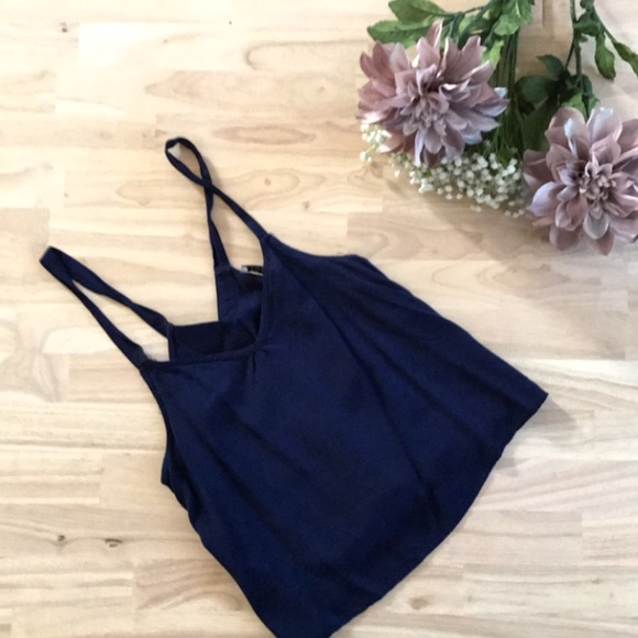 Navy Button Back Top - Picture 2 of 4