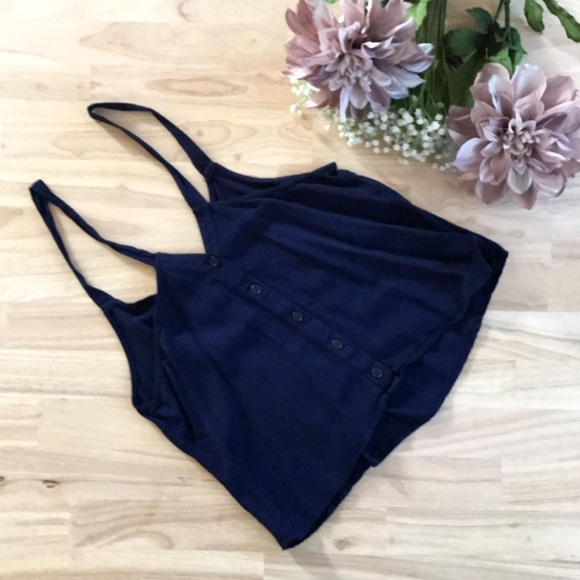 Navy Button Back Top - Picture 3 of 4