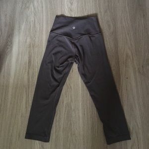 Grey Cropped Lululemon Align Pant