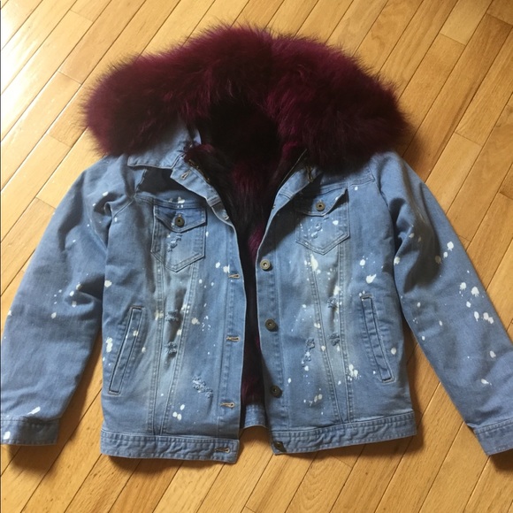 Pink Fur Denim jacket - Picture 2 of 5