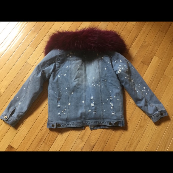 Pink Fur Denim jacket - Picture 4 of 5