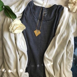NWT GAP navy ribbed stripe Tank