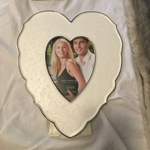 Ceramic, heart shaped picture frame by Lenox