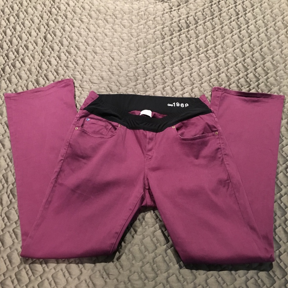 GAP Plum maternity slim boot jeans, 31/12R