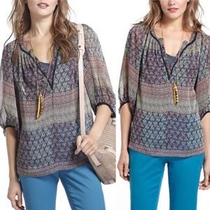 Maeve sheer poppy peasant blouse medium Maeve sheer poppy peasant blouse medium