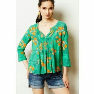 Anthropologie Vanessa Virginia top US 10 green f Anthropologie Vanessa Virginia top US 10 green f