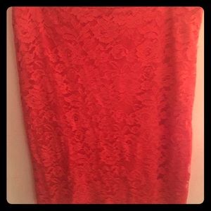 Eloquii scalloped Lace Pencil Skirt, Orange, Sz 24 Eloquii scalloped Lace Pencil Skirt, Orange, Sz 24