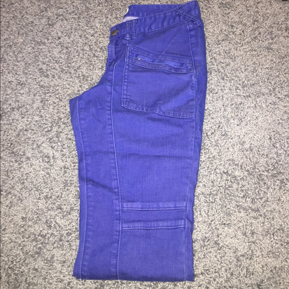 Free People royal blue cargo jeans