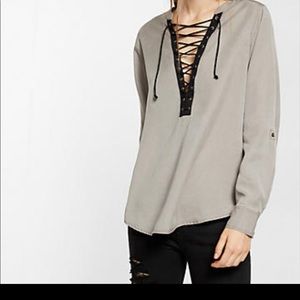NWT Express lace up shirt