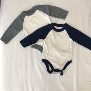 2 Old Navy 3-6 month Long Sleeve Onsies
