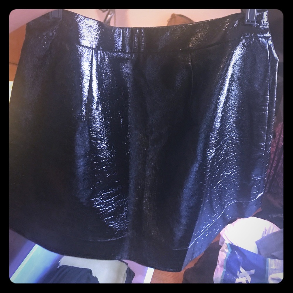 Black pleather skirt