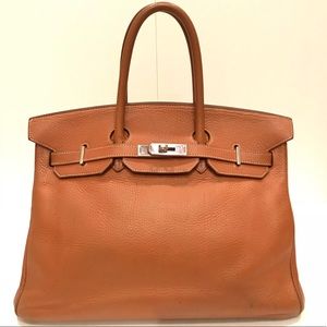 🎉Sold🎉 2000 HermèsBirkin35 Gold Clemence Leather