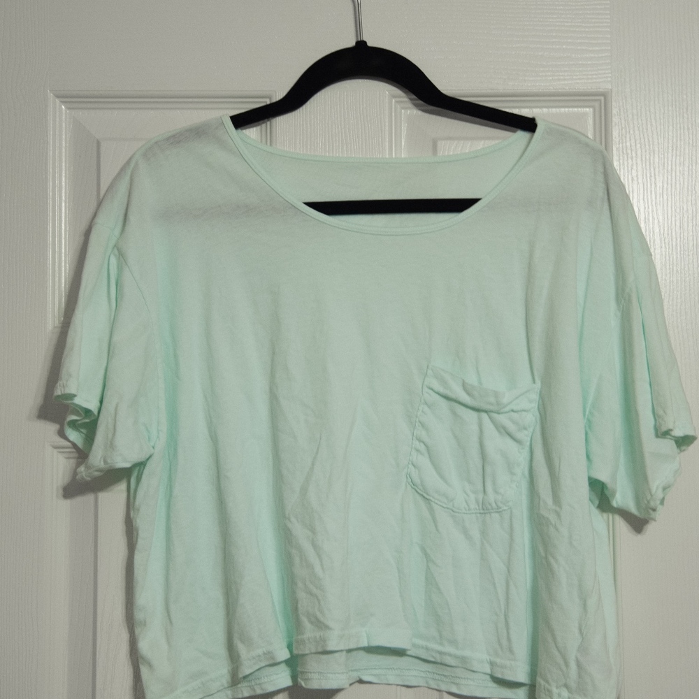 American Apparel Teal Crop Top