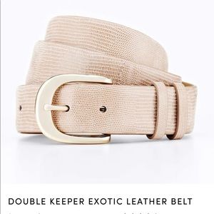 Ann Taylor Double Keeper Exotic Leather Belt