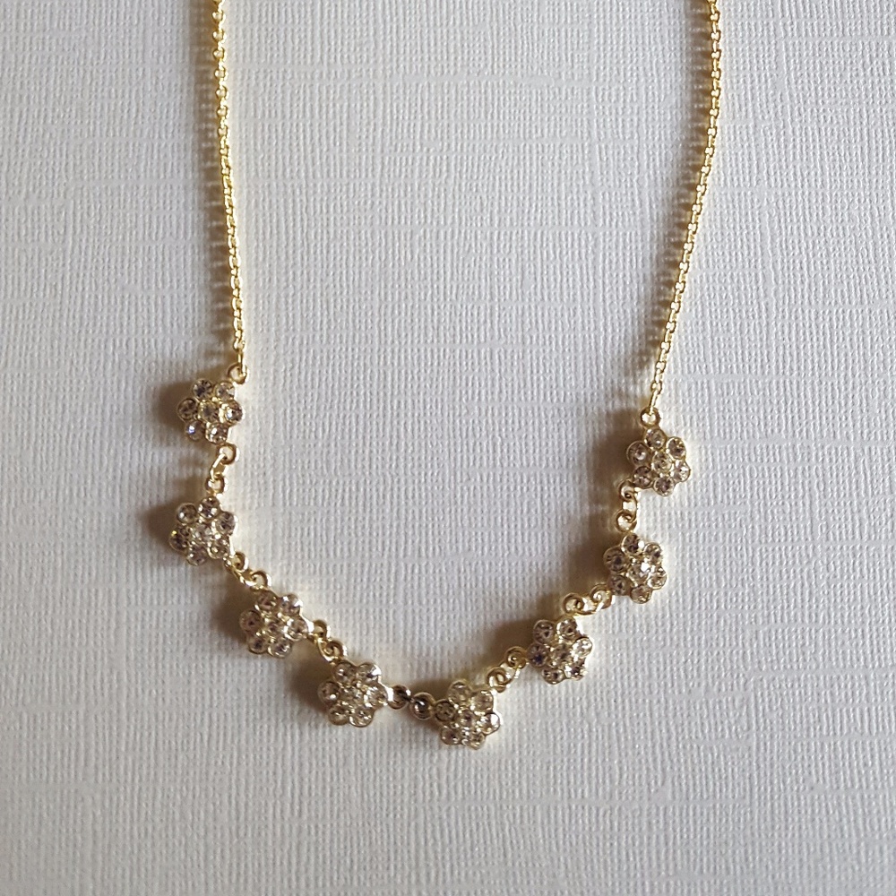 Candie's gold and crystal necklace