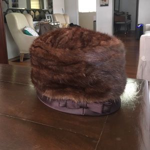 Mink Pillbox hat