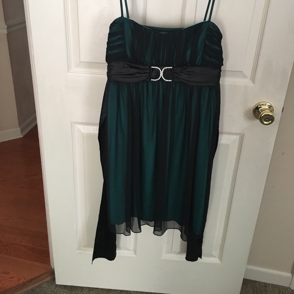 Emerald sheer dress