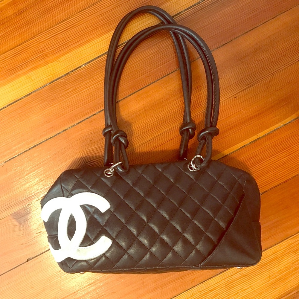 Chanel Calfskin Quilted Cambon Ligne Pochette