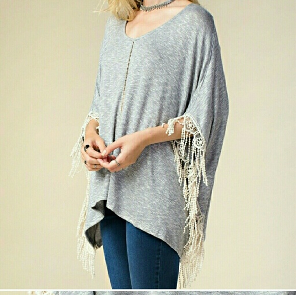 Crochet Trimmed Top nwt - Picture 2 of 3