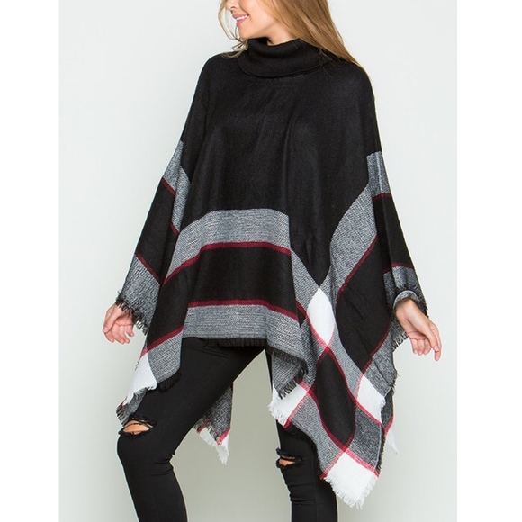 CHARLESTON Poncho - BLACK - Picture 6 of 8