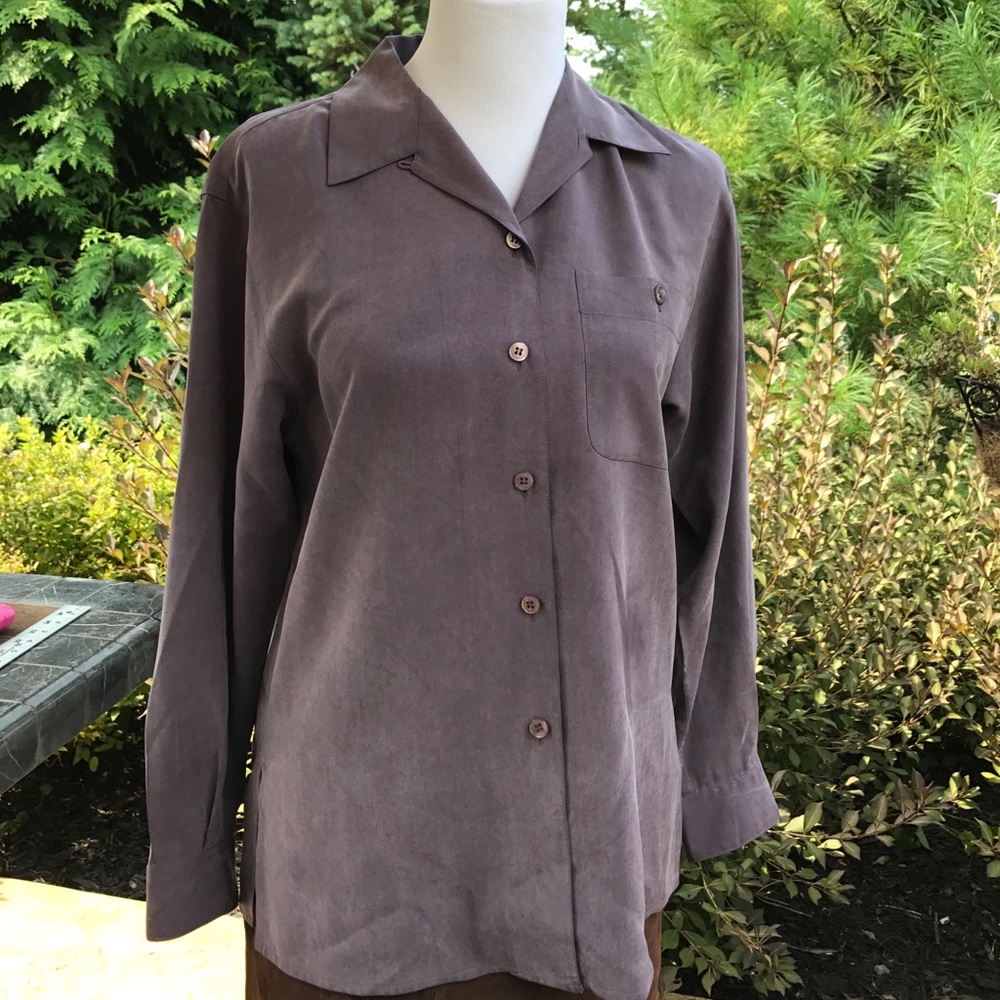 J H Collectibles 100% Silk Tunic Blouse