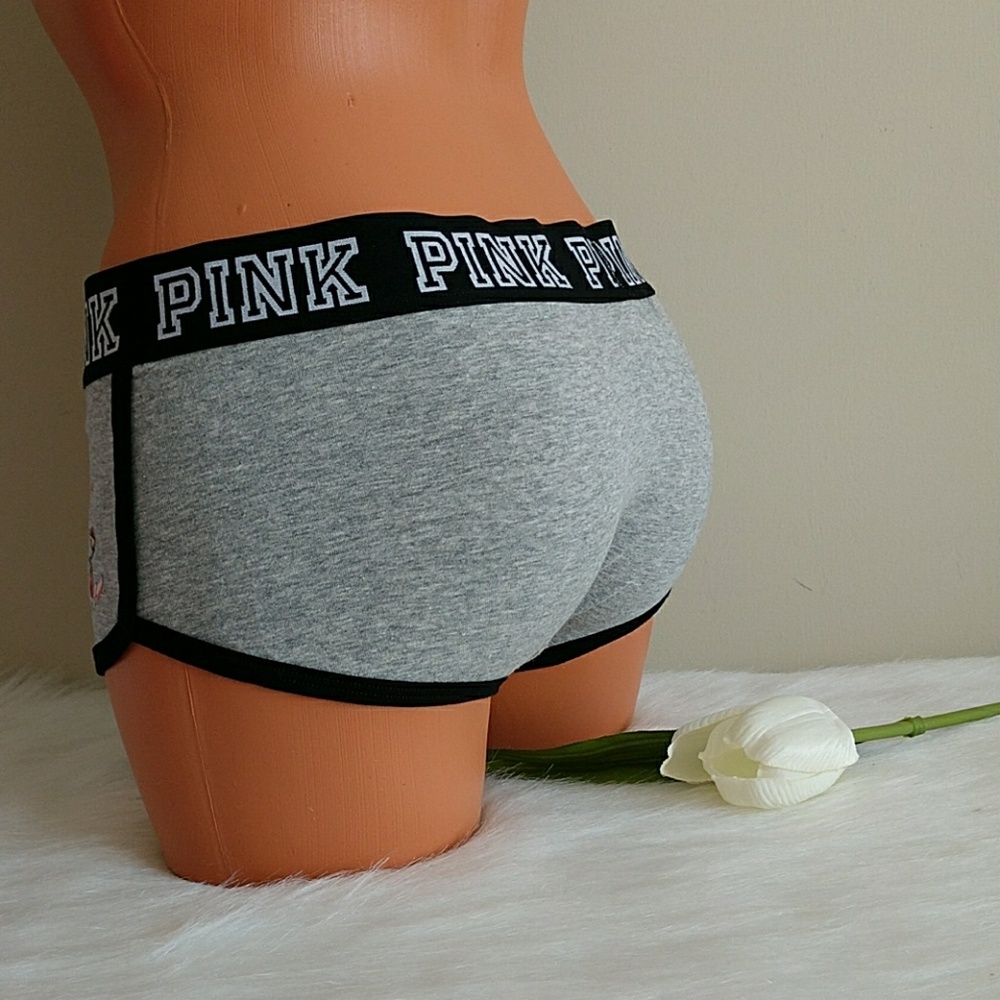 PINK VICTORIA'S SECRET LOGO BOYSHORT SIZE M.nwt - Picture 2 of 4