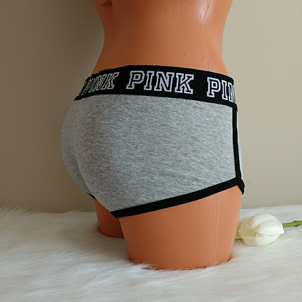 PINK VICTORIA'S SECRET LOGO BOYSHORT SIZE M.nwt - Picture 3 of 4