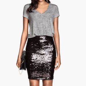 H&M Sequins Pencil Skirt H&M Sequins Pencil Skirt