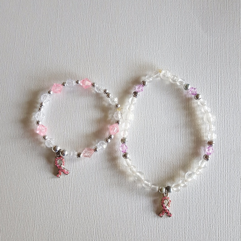 Breast Cancer Awareness stretch bracelets
