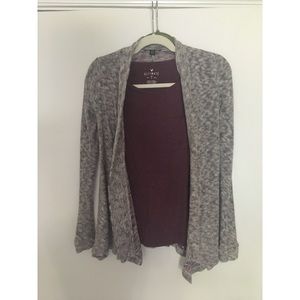 American Eagle Cardigan and T-shirt