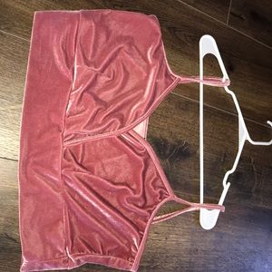 Velvet crop top