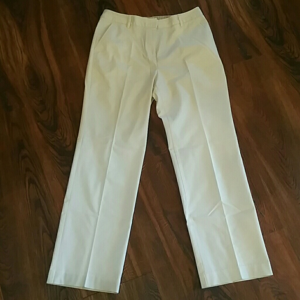 Talbots Straight Pants in off-white/light cream