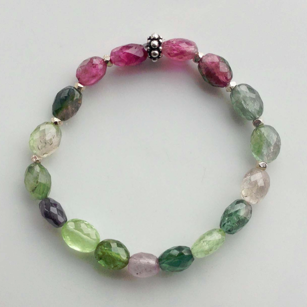 Multi Tourmaline Stretch Bracelet NWOT