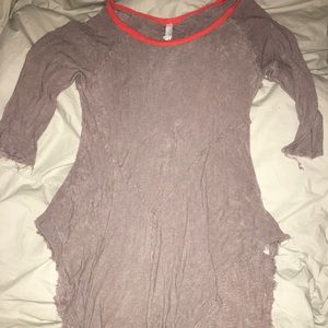 quarter sleeve free people top