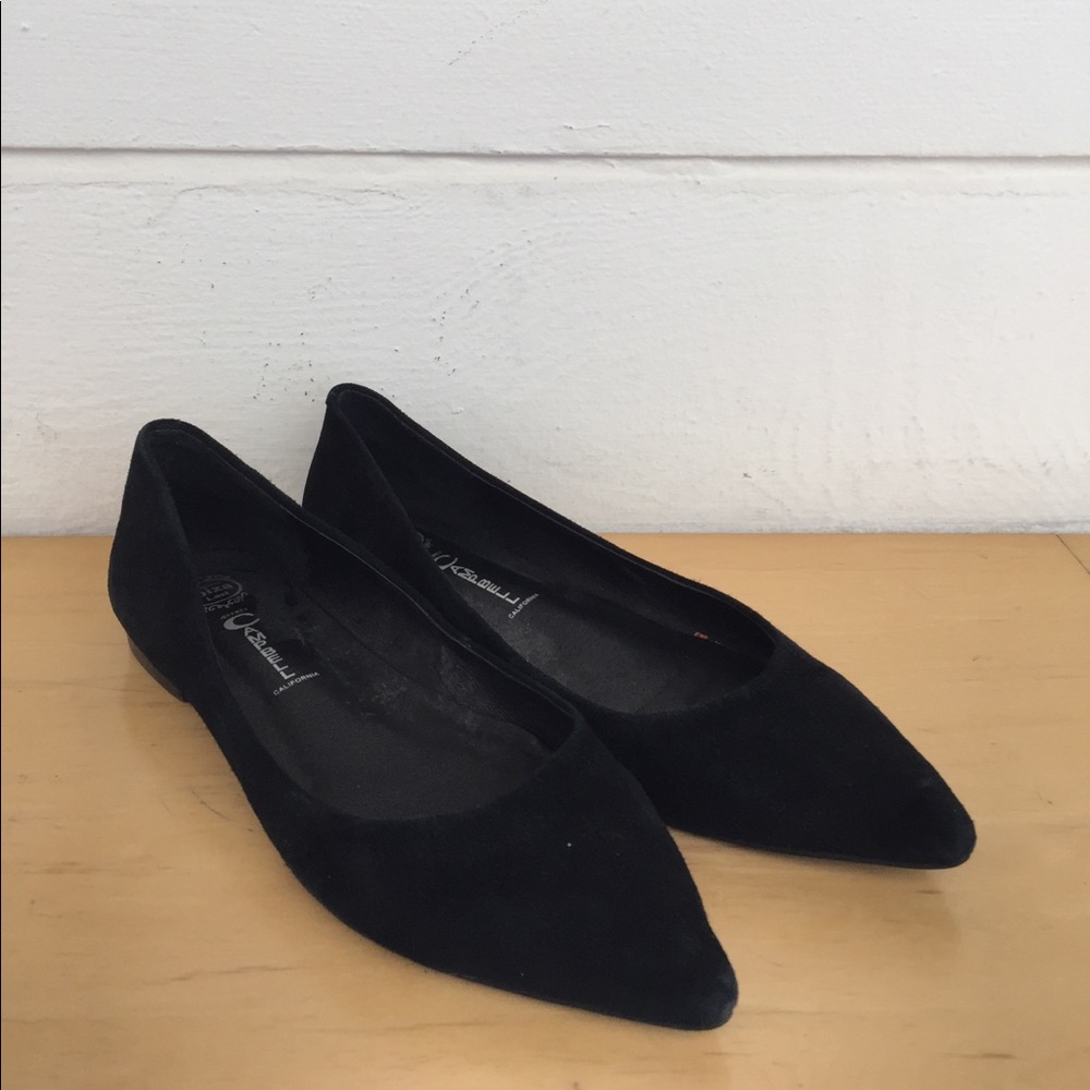 Jeffrey Campbell Ruston Black Suede Pointed Flat 8