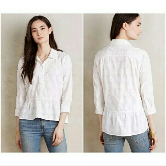 Anthropologie Isabella Sinclair Peplum Top - Picture 2 of 3