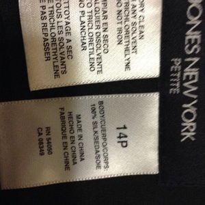 Jones New York black silk skirt