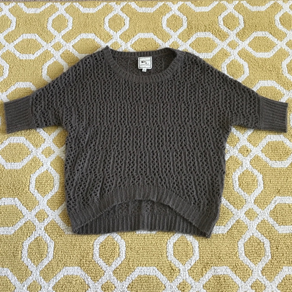 High Low knitted Gray Sweater