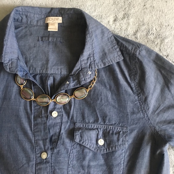 J. Crew Tops - J Crew Perfect Fall Chambray Shirt XXS