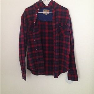 Men's L red flannel grizzly