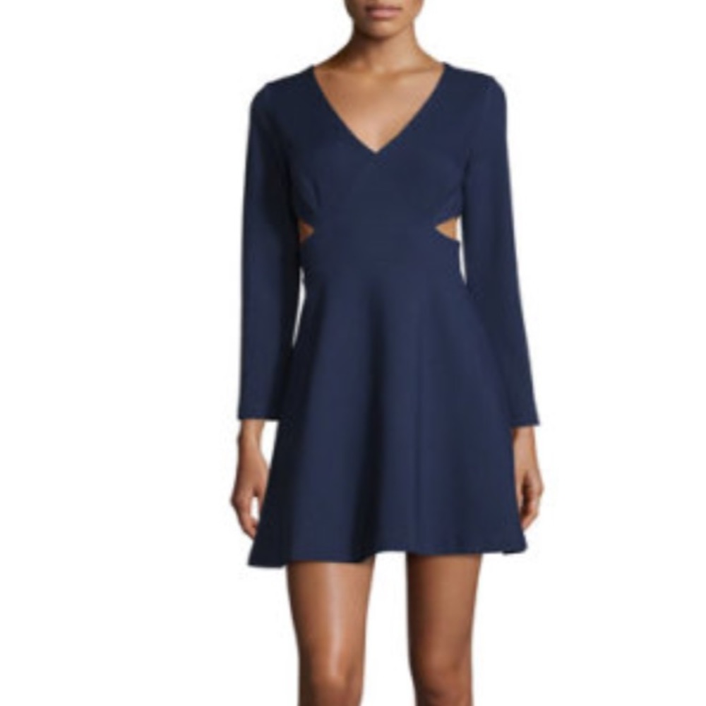 Navy cut out dress