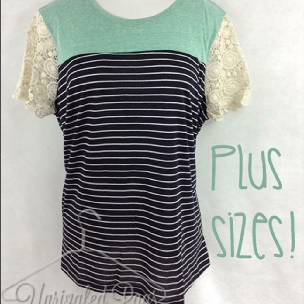 Crochet Accent Sleeve Top