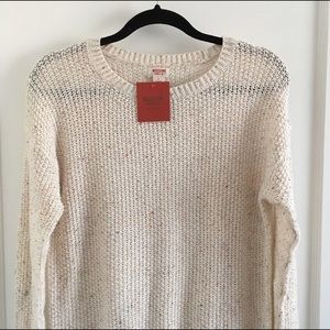 Mossimo Cream Knitted Sweater with color