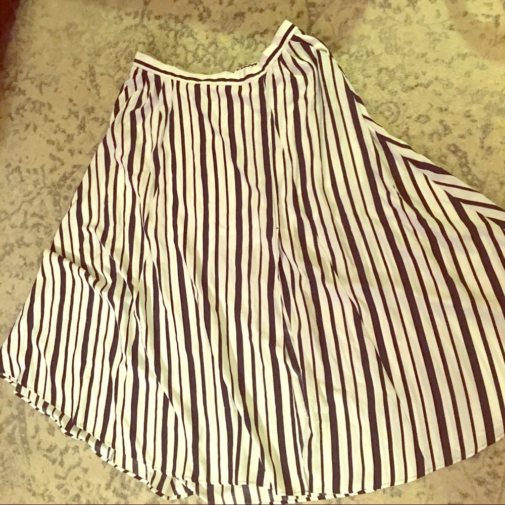 Lane Bryant Blue and White Maxi Skirt, Size 22/24