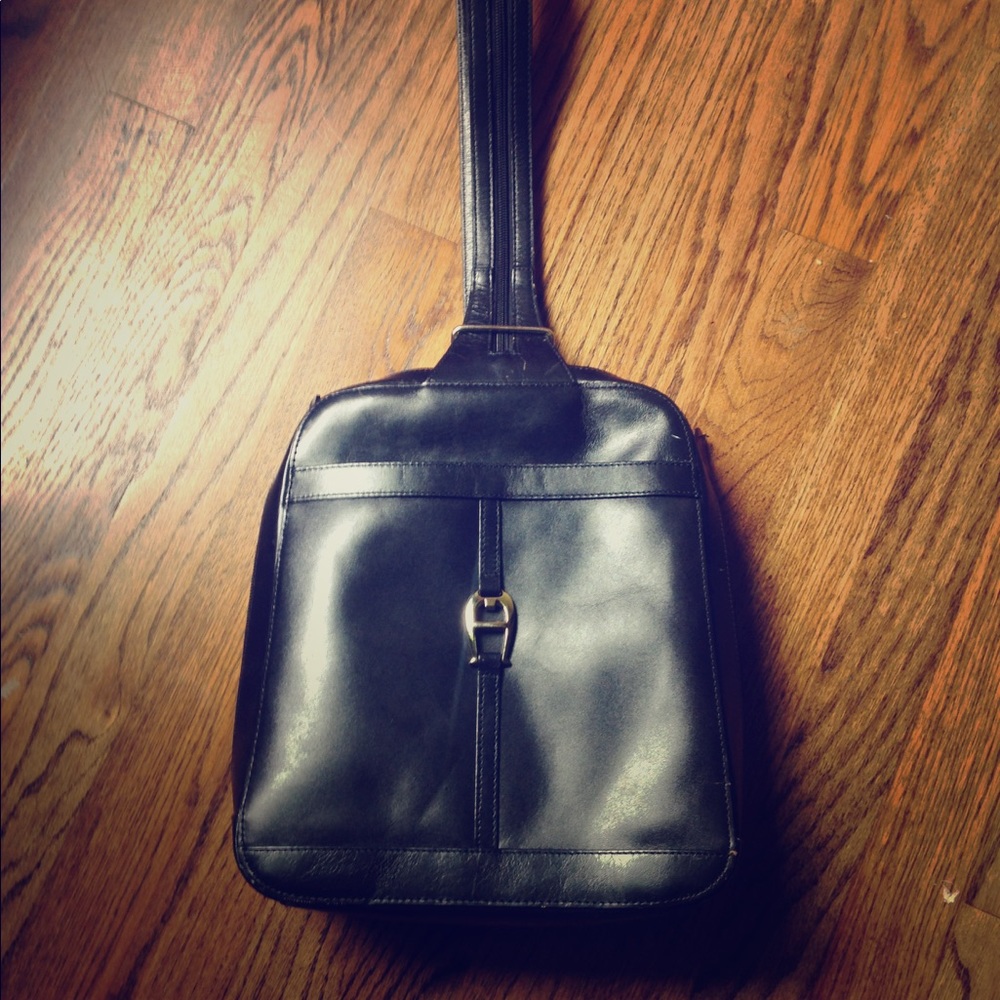 Etienne Aigner black leather bag