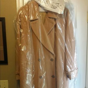 calvin klein beige coat with belt