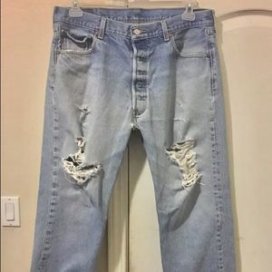 Levi's 501 Distressed Vintage Destroyed Jeans