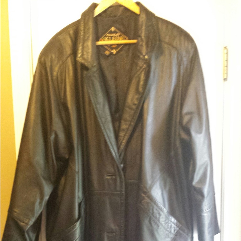 charles klein leather coat