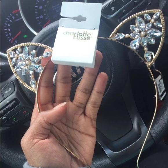 Crystal diamond Cat Ear Headband - Picture 2 of 3