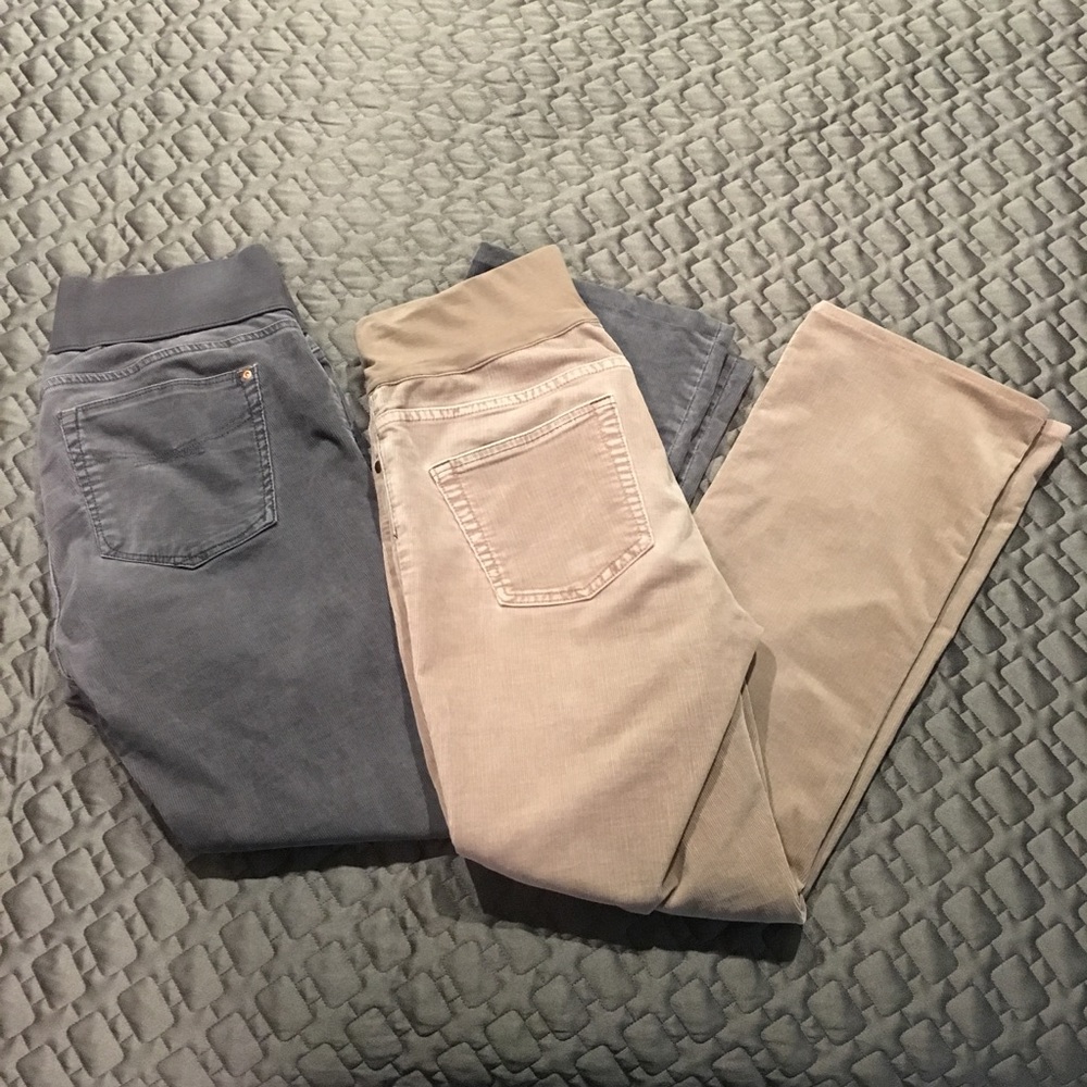 GAP maternity gray & lt brown corduroys, sz 10L